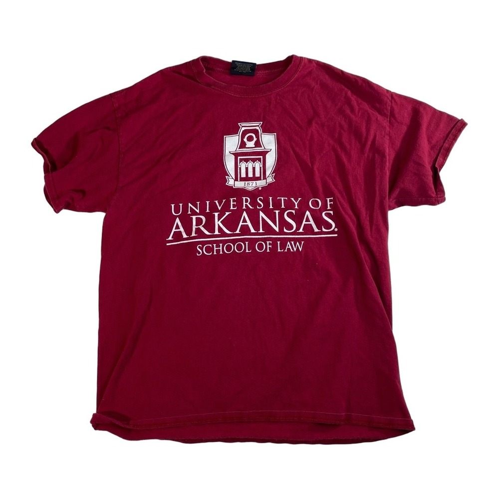 University of Arkansas Cardinal Razorbacks School of Law T-Shirt Red Men's Large